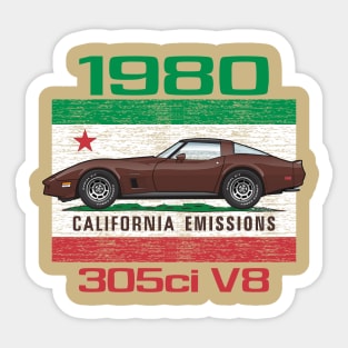 California Emissions Brown 1980 Sticker